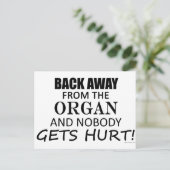 Terug van het orgaan briefkaart (Staand voorkant)