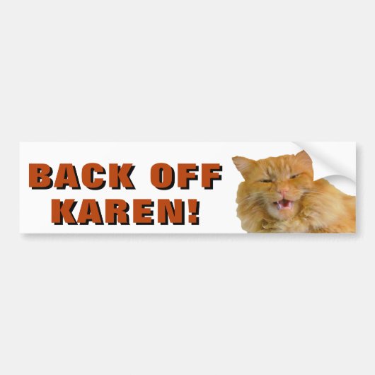 Terug van Karen Cat Meme Bumpersticker (Voorkant)