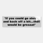 Terug van weggeweest, "Geweldig" Bumpersticker (Voorkant)