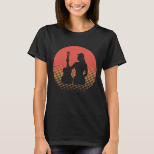 Terug Vintage Retro Rock & Roll Music en Woman Gui T-shirt