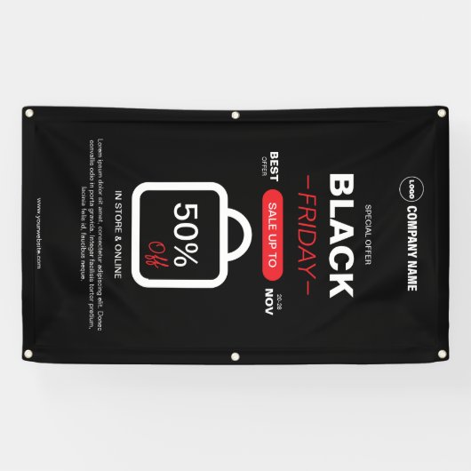 Terug Vrijdag Custom Logo Banner (Horizontaal)