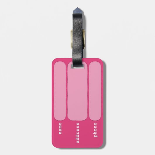 Terug-weg Bagagelabel (Achterkant verticaal)