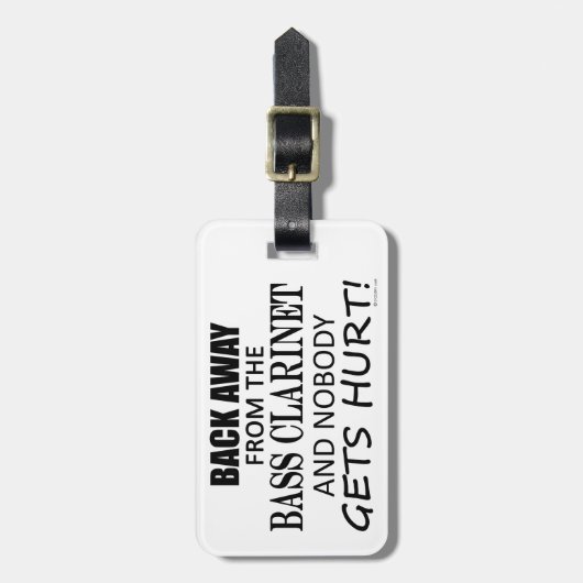 Terug weg van het Bagagelabel van de Bass Clarinet (Voorkant verticaal)