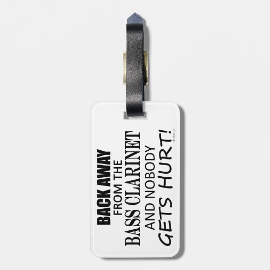 Terug weg van het Bagagelabel van de Bass Clarinet (Achterkant verticaal)