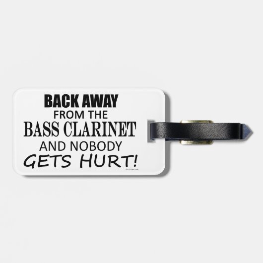 Terug weg van het Bagagelabel van de Bass Clarinet (Achterkant horizontaal)