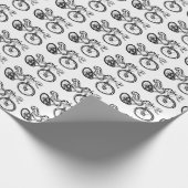 Terug Witte en Mountain Biking Slang Cadeaupapier (Hoek)