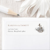 Terugadres babyfeestje met een maritiem thema etiket (Insitu)