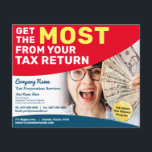 Terugbetaling belastingaangifte (aangiftebereider) flyer<br><div class="desc">Deze professionele,  opvallende en aanpasbare sjablonen voor flyers voor terugbetaling belastingaangifte zijn geweldig voor kleine belastingaangifte-/accountantskantoren.</div>