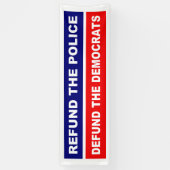 Terugbetaling van de politie en de democraten spandoek (Verticaal)