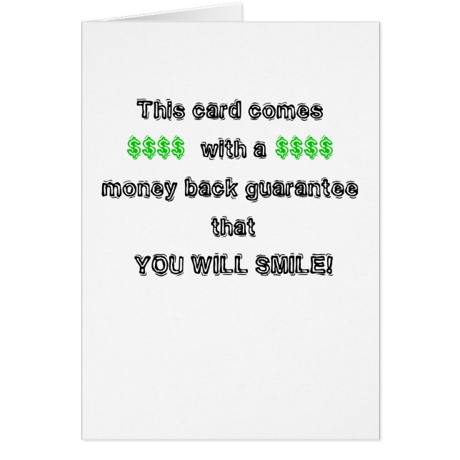 Terugbetalingsgarantie (Voorkant)