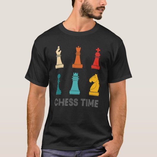 terugboor Chess Player Chess Time T-shirt (Voorkant)