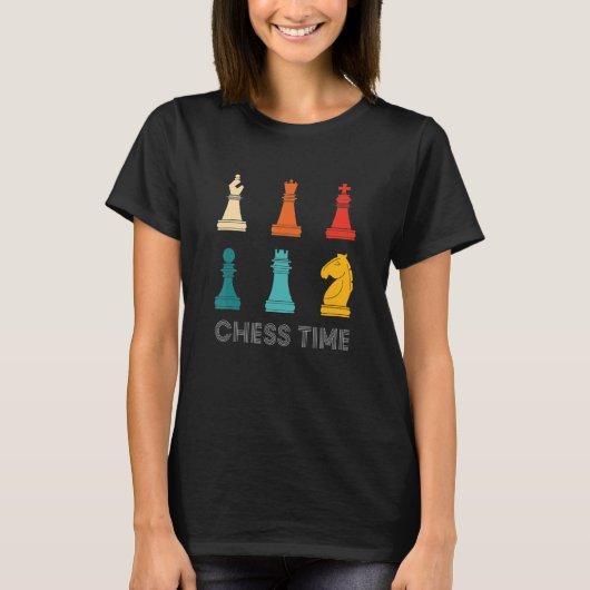 terugboor Chess Player Chess Time T-shirt (Voorkant)
