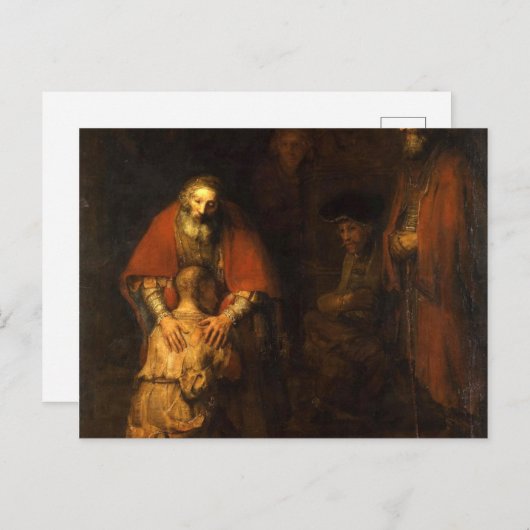 Teruggave van de restanten van het schilderen van  briefkaart (Voorkant / Achterkant)