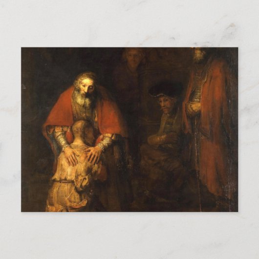 Teruggave van de restanten van het schilderen van  briefkaart (Voorkant)