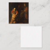 Teruggave van de restanten van het schilderen van  vierkante visitekaartje (Voorkant / Achterkant)