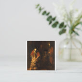 Teruggave van de restanten van het schilderen van  vierkante visitekaartje (Staand voorkant)