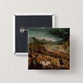 Teruggave van het beslag 1565 vierkante button 5,1 cm (Voorkant /achterkant)