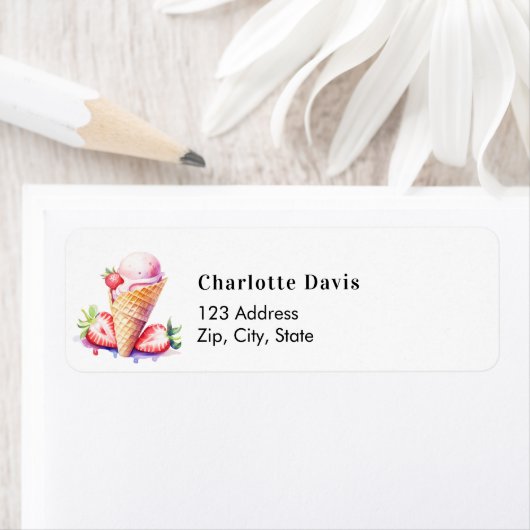 Teruggaveadres aardbeienijs etiket (Insitu)