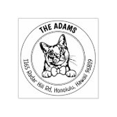 Teruggaveadres Burmilla Cat Rubberstempel (Afrduk)