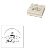 Teruggaveadres koffiekopje rubberstempel (Gestempeld)