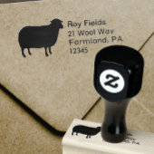 Teruggaveadres schapensilhouet rubberstempel