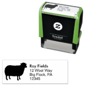 Teruggaveadres schapensilhouet  zelfinktende stempel (In situ)