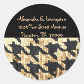 Teruggaveadres Sparkle Bling Ronde Sticker (Voorkant)