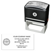 Teruggaveadres van bedrijf Logo Zelfinktende Stempel (In situ)