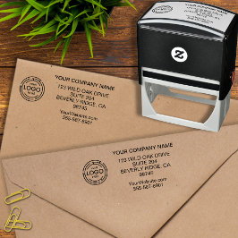 Teruggaveadres van bedrijf Logo Zelfinktende Stempel