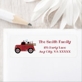  teruggaveadres van brandweerwagen etiket (Insitu)