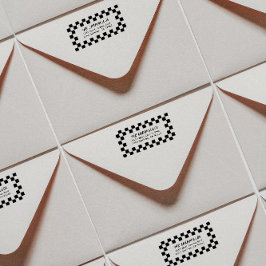 Teruggaveadres van het controlebord rubberstempel