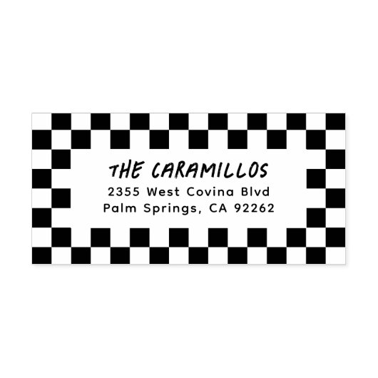 Teruggaveadres van het controlebord rubberstempel (Afrduk)