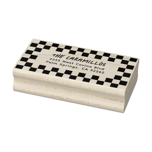 Teruggaveadres van het controlebord rubberstempel (Stempel)