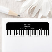 Teruggaveadres van het toetsenbord voor piano etiket (Insitu)