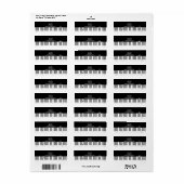 Teruggaveadres van het toetsenbord voor piano etiket (Full Sheet)