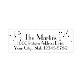Teruggaveadres voor muziek  zelfinktende stempel (Design)