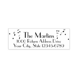 Teruggaveadres voor muziek  zelfinktende stempel