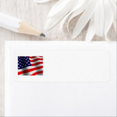 Teruggaveadreslabel Amerikaanse vlag Etiket (Insitu)
