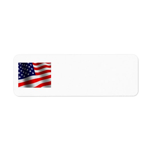 Teruggaveadreslabel Amerikaanse vlag Etiket (Voorkant)