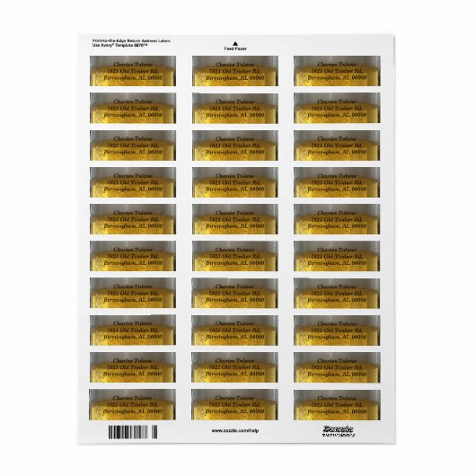 Teruggaveadreslabel bier etiket (Full Sheet)