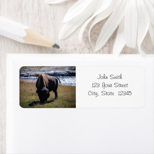 Teruggaveadreslabel Bison Etiket (Insitu)