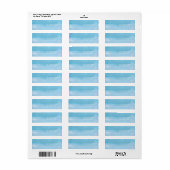 Teruggaveadreslabel blauwe Waterverf Etiket (Full Sheet)
