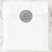 Teruggaveadreslabel P-monogram Ronde Sticker (Tas)