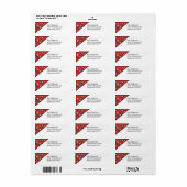 Teruggaveadreslabel rood Voetbal Etiket (Full Sheet)