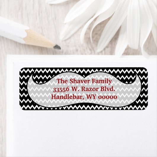 Teruggaveadreslabel snor etiket (Insitu)