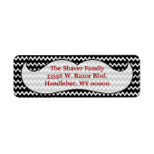 Teruggaveadreslabel snor etiket (Voorkant)