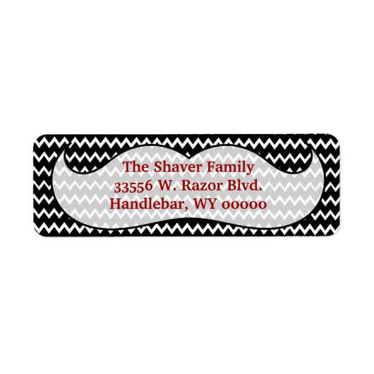 Teruggaveadreslabel snor etiket (Voorkant)