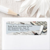 Teruggaveadreslabel van boekhouding etiket (Insitu)