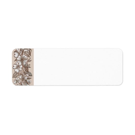 Teruggaveadreslabel van Dogwood Etiket (Voorkant)