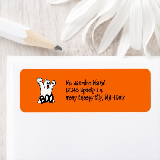 Teruggaveadreslabel van Ghost Etiket (Insitu)